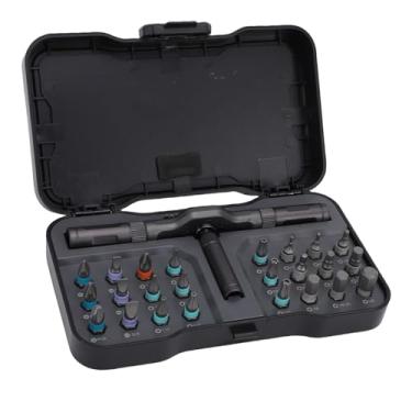 Imagem de Fafeicy Conjunto de Chave de Fenda de Catraca, Ferramenta de Reparo Multifuncional Magnética 24 Em 1 Com Bits de Liga de Aço S2 e Alça Ergonômica, para Móveis, Computadores,