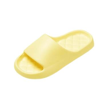 Imagem de Pantufas femininas de sola grossa e sola macia para todas as estações, uso interno, externo, leve, para banheiro, tamanhos 36-37 38-39 40-41, Amarelo, 35