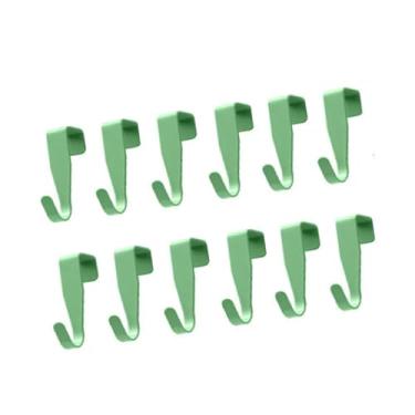 Imagem de POCREATION Sobre Ganchos de Porta de Armário, Aço Carbono Resistente, Sem Ganchos de Instalação para Pendurar Toalhas, Cachecóis, Casacos, Com Bordas Arredondadas, para Cozinha, Banheiro, (GREEN)