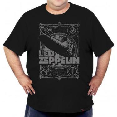 Imagem de Camiseta Plus Size Led Zeppelin - KING OF GEEK, M, Preto