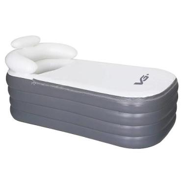 Imagem de Banheira Ofurô Inflável Adulto Dobrável 120l com Bomba Elétrica Bilvot