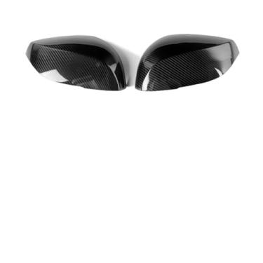 Imagem de 2 peças de carro em fibra de carbono real exterior esquerdo e direito capas de espelho dobráveis ​​compatíveis com Infiniti Q50 Q60 Q70 QX30 2014-2019 Acessórios para carro Acessórios leves