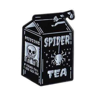 Imagem de Broches De Esmalte Com Tema De Caveira Gótica, Tipo Pirulito, Com Tema