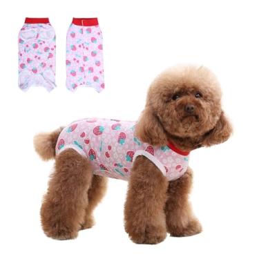 Imagem de DoggieKit Traje de recuperação de cirurgia para cães, macacão cirúrgico para fêmea, castramento masculino, neutro, body macio antilamber, camisa de pijama após a cirurgia, coleira eletrônica e