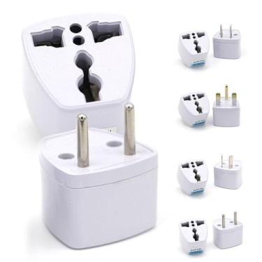 Imagem de Adaptador de energia para viagem multipaíses 110 ~ 250 V 10 A, adaptador de conversão 800 W, adaptador de energia universal, leve e portátil, para viagens, para câmeras, celulares, alto-falante GPS