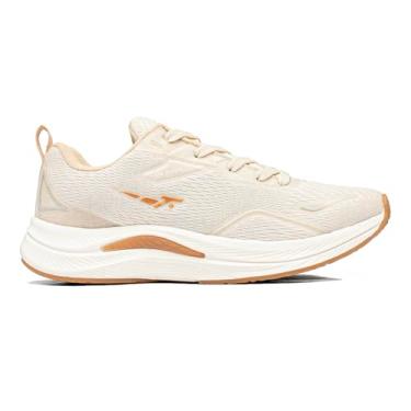 Imagem de Tênis Feminino Esportivo Caminhada Leve Macio Academia Corrida Sola Anti Derrapante FIT + (Bege Ouro, BR, Adulto, Numérico, 35)