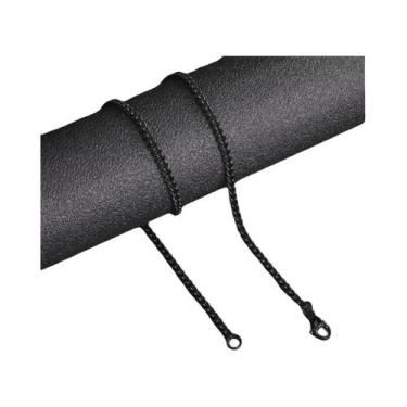 Imagem de Colar Masculino De Corrente Box Em Aço Inoxidável Preto E Dourado De 6