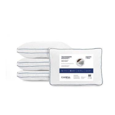 Imagem de Travesseiro Ergosoft Hotel Camesa Macio Ergonômico 50x70cm
