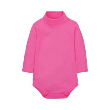 Imagem de Macacão De Algodão De Manga Longa Para Bebês Meninas, Cor Sólida, Conf