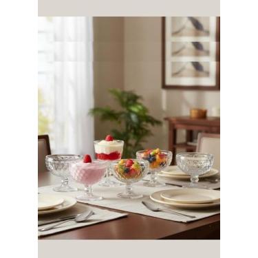 Imagem de Conjunto 6 Unidades Taça de Sobremesa Bico de Abacaxi Vidro - WELLMIX