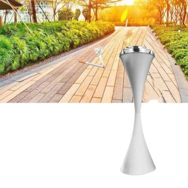 Imagem de Cinzeiro resistente ao ar livre para pátio, recipiente de descarte de cigarros de metal com tampa, cinzeiro grande alto para uso comercial e residencial, adequado para charutos e fumantes