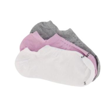 Imagem de Meia Feminina Lupo 03271 Af Sport Sap Kit C/ 3 Pares, Rosa, Cinza, Bra