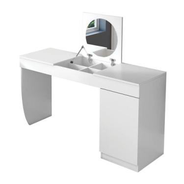 Imagem de Escrivaninha Penteadeira Eva com Nicho Organizador 136 cm Branco M04 -
