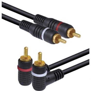 Imagem de Cabo 2 Rca X 2 Rca 90o Uso Audio Profissional 5 Metros - L22m