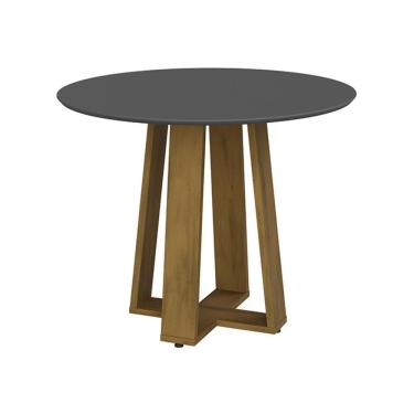Imagem de Mesa De Jantar Redonda 103cm Multimóveis Cr50043 Carvalho/cinza Carvalho/cinza