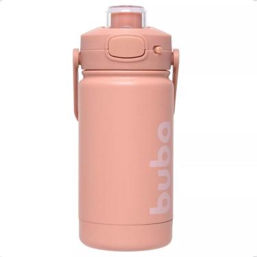 Imagem de Garrafa Termica Infantil INOX 350ML Parede Dupla Buba Rose
