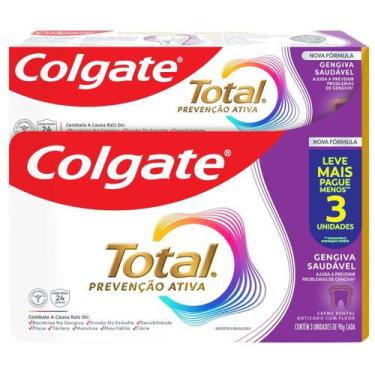Imagem de Creme Dental Colgate Total Gengiva Saudável Anticárie com Flúor 90g 3 