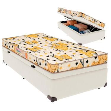Imagem de Cama Box Baú Solteiro e Colchão Pro-Life D20 Colchobel Palha