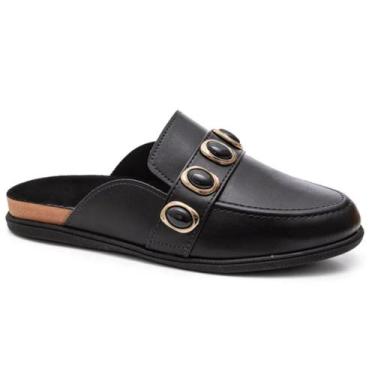Imagem de Mule Moleca Feminino Clog Tamanco Retro Canoa 5826.104 Cor:PretoTamanh