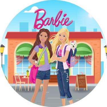 Imagem de Painel De Festa Redondo Barbie Estampa Digital 1,50m Prbg-2 - Fantasia