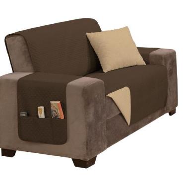 Imagem de Capa Protetora para Sofá King 2 Lugares Impermeável Dupla Face Resiste