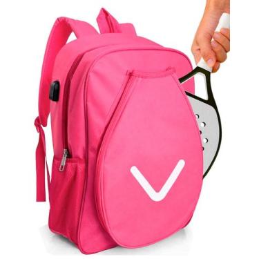 Imagem de Mochila Raqueteira Beach Tennis Padel Badminton Esportiva - M3M, Rosa