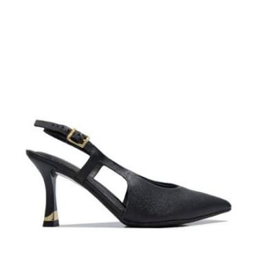Imagem de Sapato Usaflex Slingback Preto-Feminino