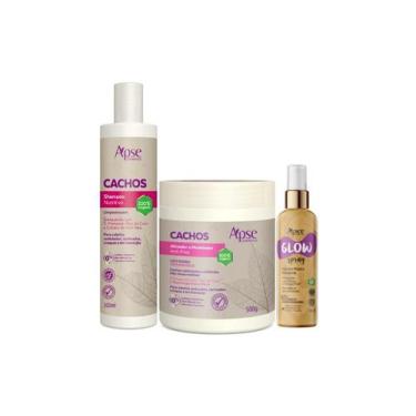 Imagem de Kit apice shampoo 300ml, ativador cachos 500g e glow spray - Apice Cos