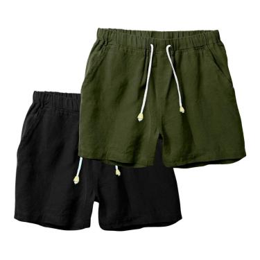 Imagem de Kit 2 Shorts Linho Premium Bermuda Masculina Moderno e Leve-Masculino