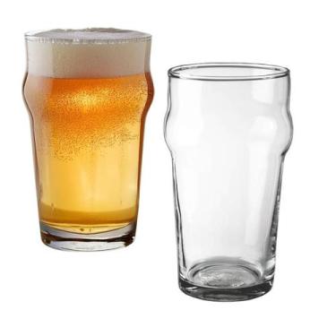 Imagem de Kit 2 Copos Vidro Alto Chopp Pint Nonic Stout Cerveja 560mL - CLICK HO
