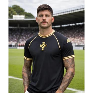 Imagem de Camisa Vasco da Gama 2026 Preta Dourada Cruzmaltino-Masculino