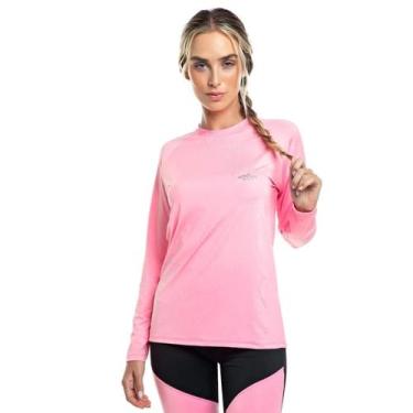 Imagem de Camiseta Raglan Zor Feminina Manga Longa Rosa Pantera Casual Confortáv