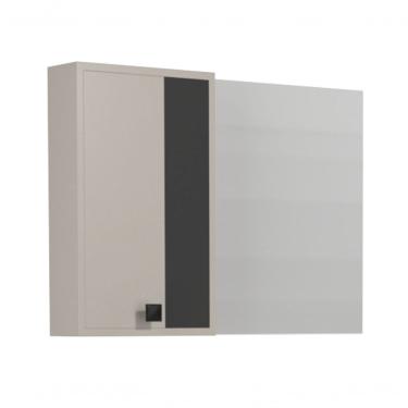 Imagem de Armário Espelheira para Banheiro Beirute 80CM Santiago Preto MDF MDP 15MM Fixado na Parede