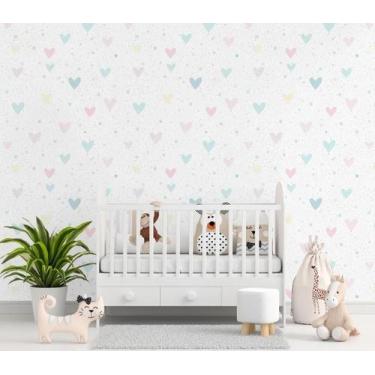 Imagem de Papel De Parede Infantil Menina Chuva De Amor Pp145 M2 Color - Congrat