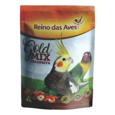 Imagem de Ração Para Calopsita Alimento Gold Mix 4kg Reino Das Aves - Congratula