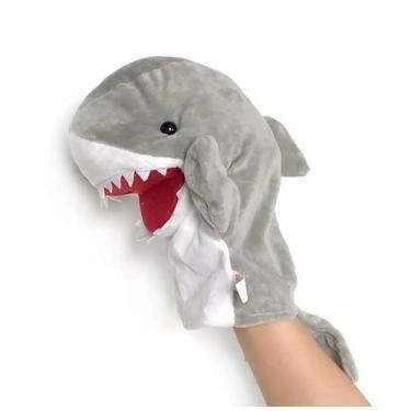 Imagem de Fantoche Tubarão Pelúcia De Mão Teatro Infantil Animais 25cm - WB