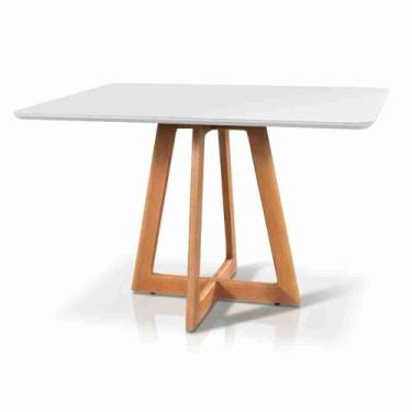 Imagem de Mesa de Jantar Luna 140x90 Tampo Laqueado Vidro ou Laminado Cinamomo C