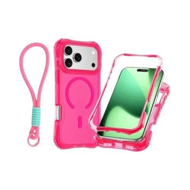 Imagem de Capa Magnética Transparente Para iPhone 17 pro Max 16 15 14 13 12 plus