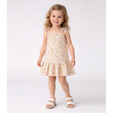 Imagem de Vestido Infantil Alça Com Laço Nas Pontas Select Rosa, 4, Rosa