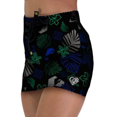 Imagem de Saia Cyclone Veludo Est Ecologic Light, Preto, Azul, P