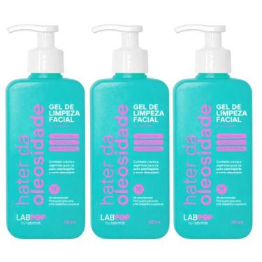 Imagem de Kit 3 Gel Limpeza Facial Hater Oleosidade 240ml Labotrat