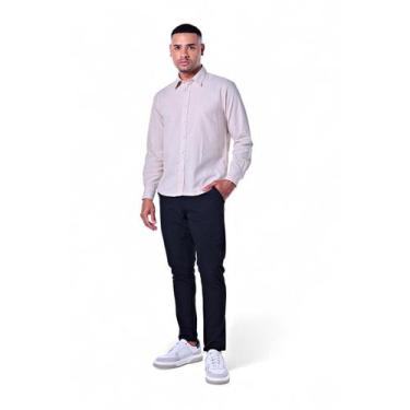 Imagem de Camisa Masculina Linho Misto Rabbitohs, M, Bege