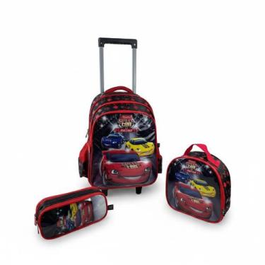 Imagem de Kit Mochila Lancheira Estojo Escolar Menino e Menina Infantil Juvenil 