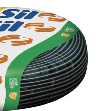 Imagem de Rolo Cabo Fio Elétrico Flexível 4mm 100m 750V Preto Sil