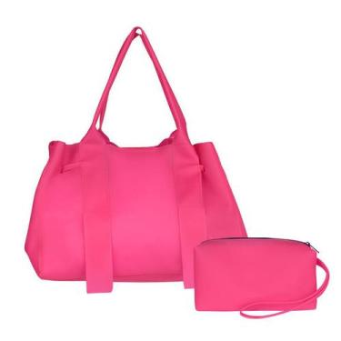 Imagem de Bolsa de Praia Grande Feminina com Necessarie Lavini, Único, Rosa, Fem