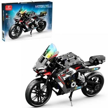 Imagem de Moto Esportiva Blocos de Montar Motorcycle 480 Peças CBS0110 - Castela
