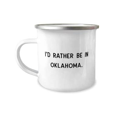 Imagem de Beautiful Oklahoma Gifts, I'd Rather Be in Oklahoma, Caneca de camper inapropriada de 355 ml