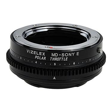 Imagem de Adaptador de montagem de lente Vizelex Polar Throttle - Lente SLR Minolta Rokkor (SR/MD/MC) para corpo de câmera sem espelho Sony Alpha E-Mount com filtro polarizador circular integrado