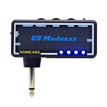 Imagem de SONICAKE US Madness plug-in USB carregável portátil bolso guitarra baixo fone de ouvido Amp bagagem de mão para quarto