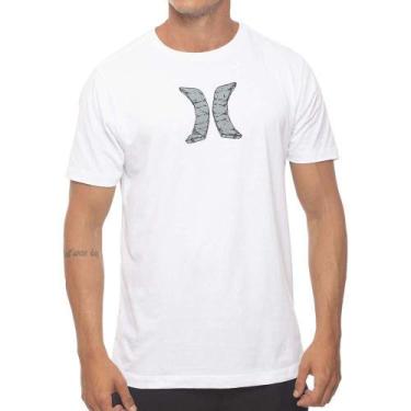 Imagem de Camiseta Hurley Hard Icon Oversize Masculina Branco